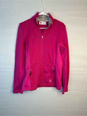 Spyder Core Pink Full Zip Knit Sweater Jacket - Women's Size Large 116